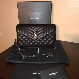 Saint Laurent Large Mixed Matelasse WOC